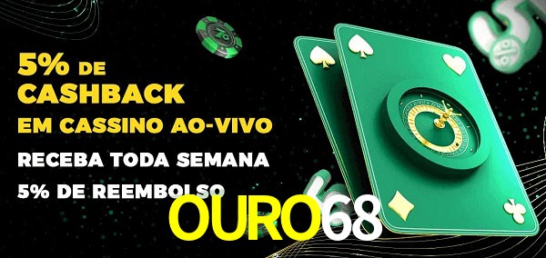 Promoções do cassino ao Vivo OURO68